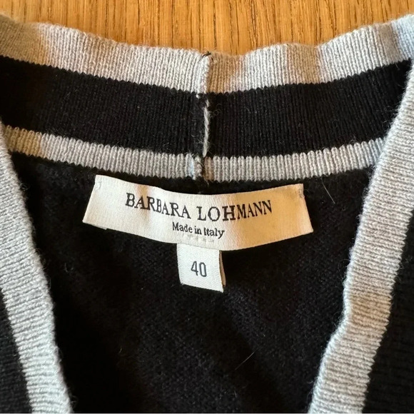 Barbara Lohmann Size 40 Cashmere Open Cardigan Sweater Made in Italy Knit - Picture 3 of 8